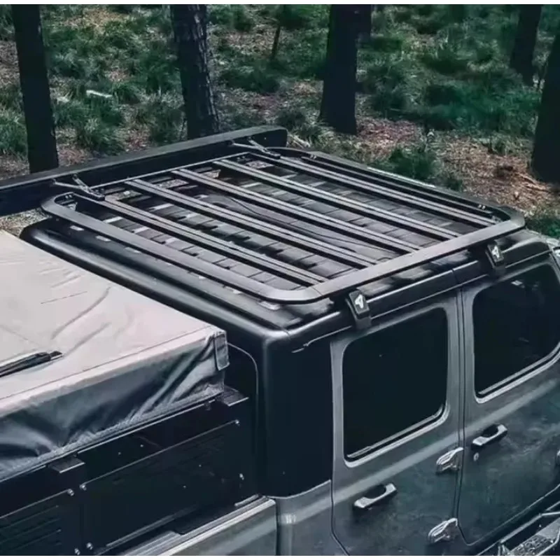 For Wrangler JL 2018+-Black Easy To Install Luggage Rack High Quality Aluminum Alloy Roof Rack