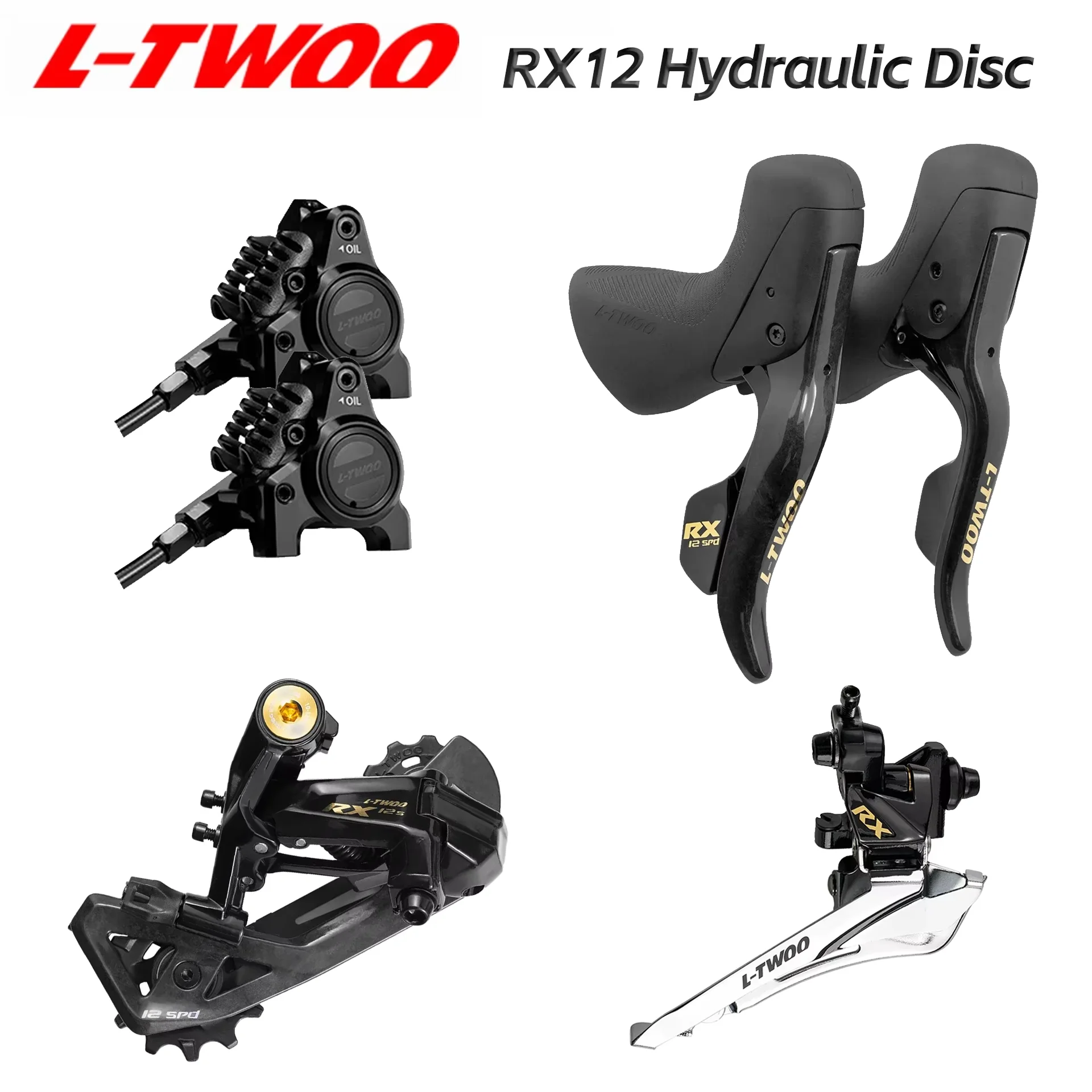 LTWOO RX レバー　12s 機械式　RD セット LTWOO RX 12 - Disc 2x12s Road Hydraulic Disc Brake Groupset Carbon