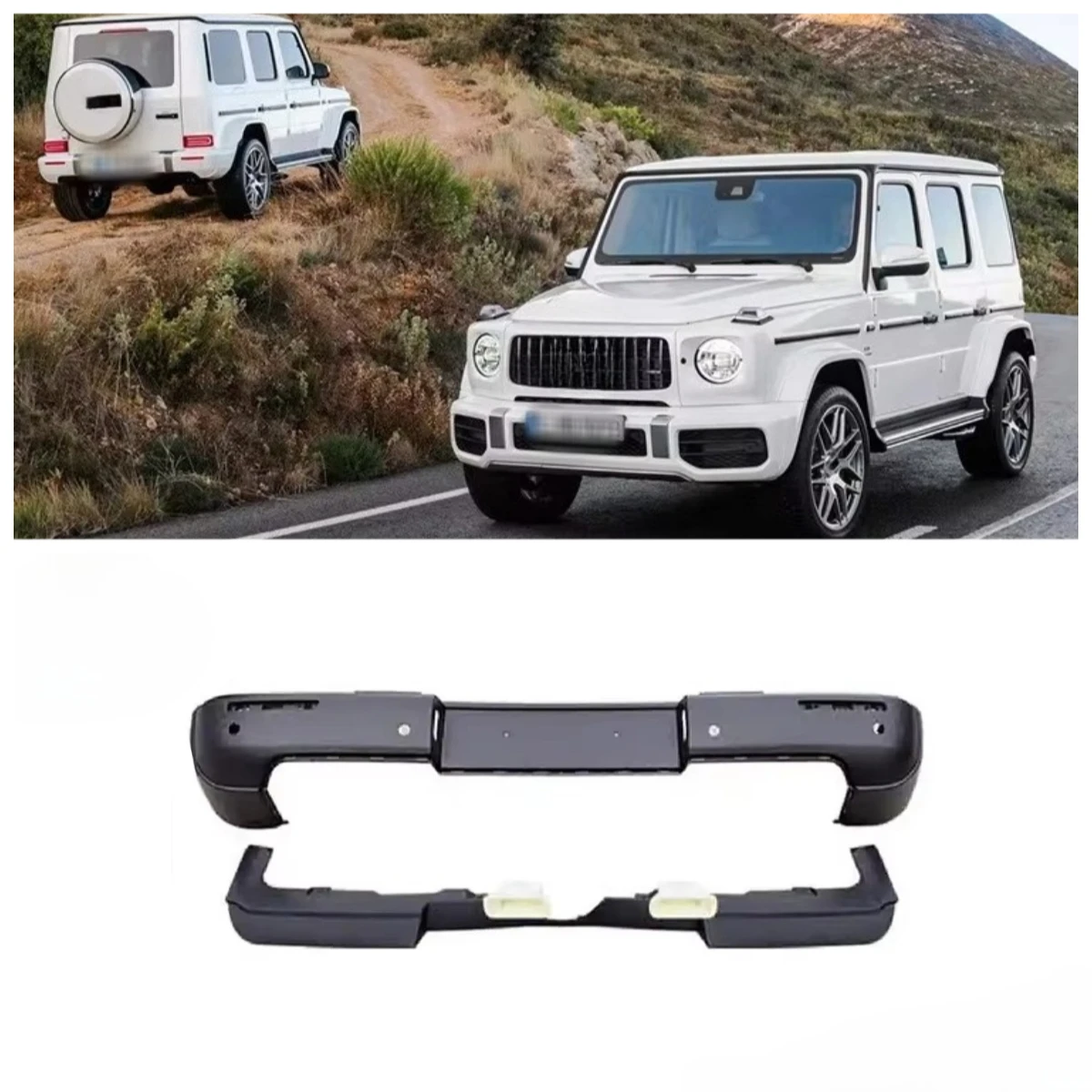 

High Quality 2019 G63 Style Car Body Parts Rear Bumper Diffuser for W463 2019-2022