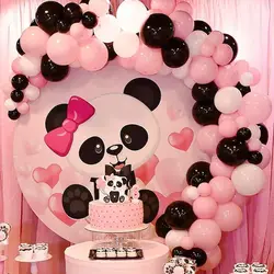 100pcs pink, white and black latex balloon arch set for birthdays, weddings, gender reveal, bachelorette party, family reunion