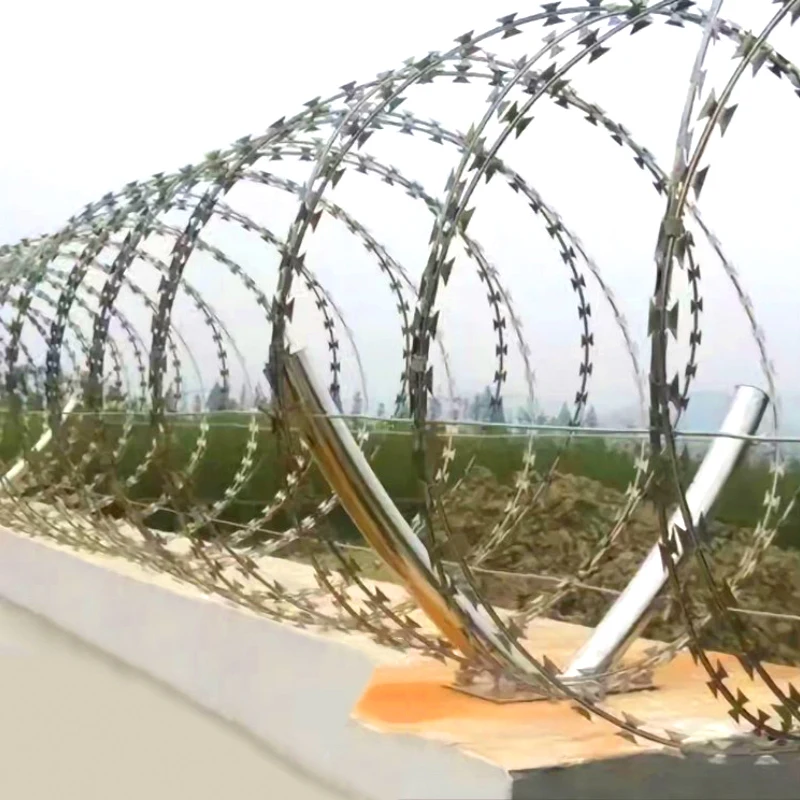 

10MStainless Steel Barbed Wire Roller Cage Protective Net Anti Climbing Anti Theft Security Fence For School Home Garden Barrier