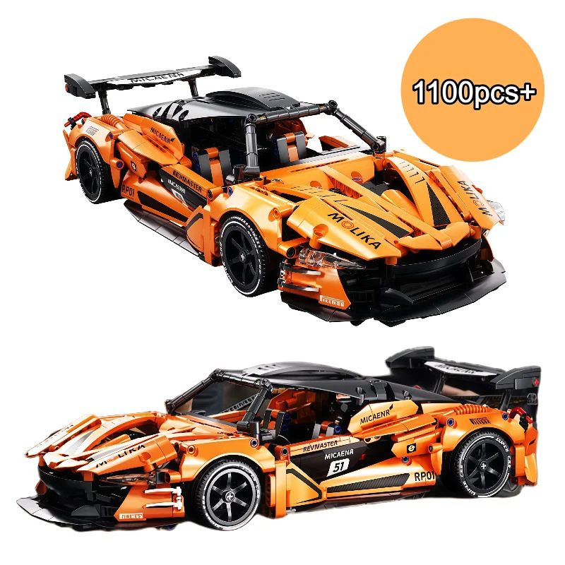 

FUNXINEE 1:14 Technical City Super Sports Racing Car DIY Model Building Blocks Christmas Educational Toy Birthday Gift Set