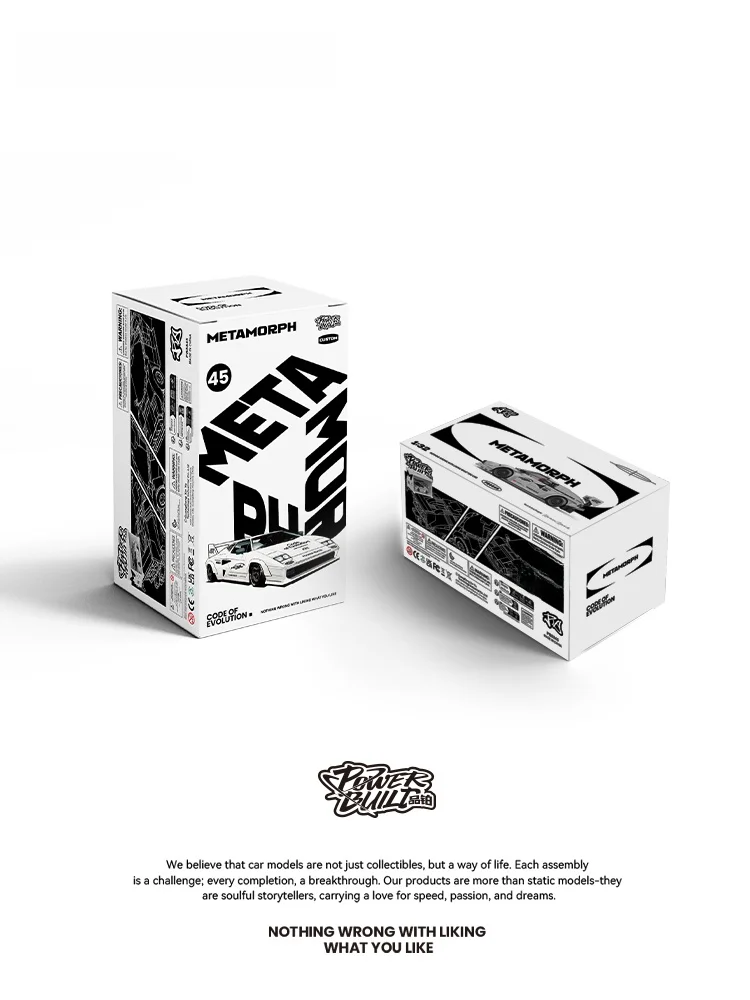 

Powerbuilt Evolution Series Super Modified Car Assembly Toy Model Container Included Racing Car Building Blos for Kids