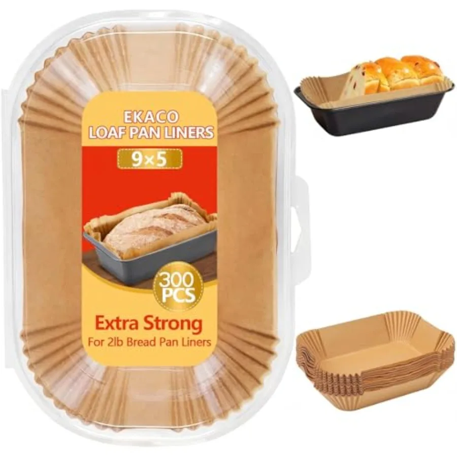 

PCS Loaf Pan Liners, 9x5 Inch Loaf Pan Liners Baking Bread, Non-Stick Pre-Formed Parchment Paper for Bread Pan, Ideal Disposabl