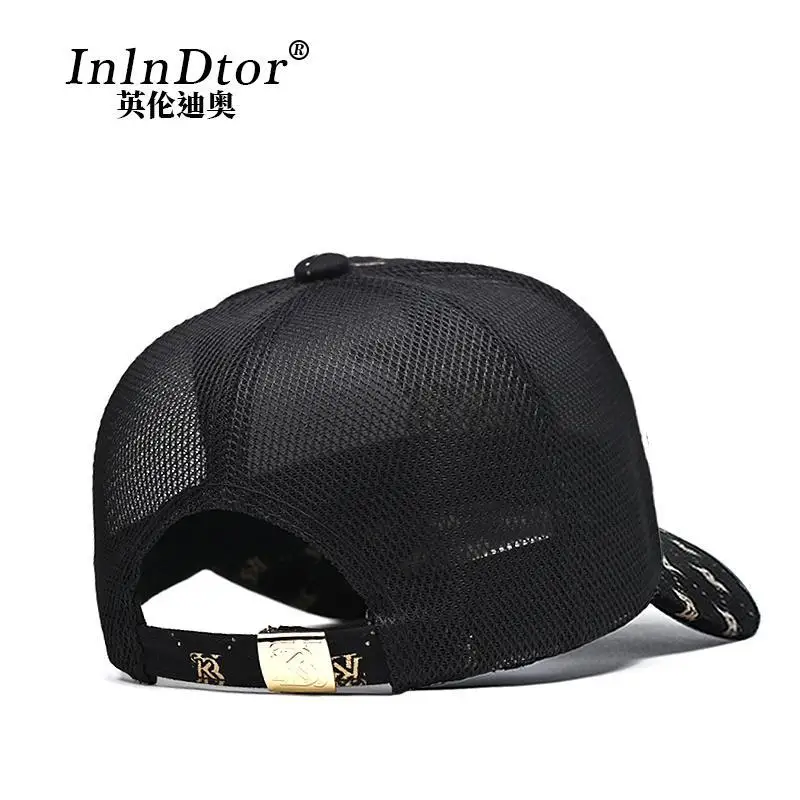 Men's Summer Mesh Baseball Fashionable Printed Casual Sports Running Peaked Cap