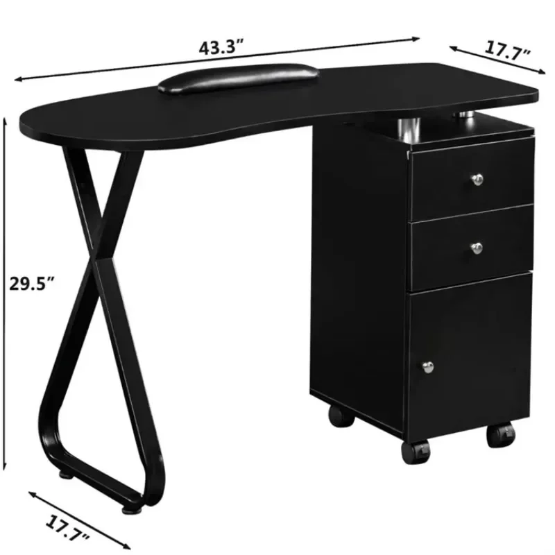 Wholesale High Quality Nail Manicure Table Beauty Salon Portable Manicure Table Salon Furniture Mobile Manicure Table