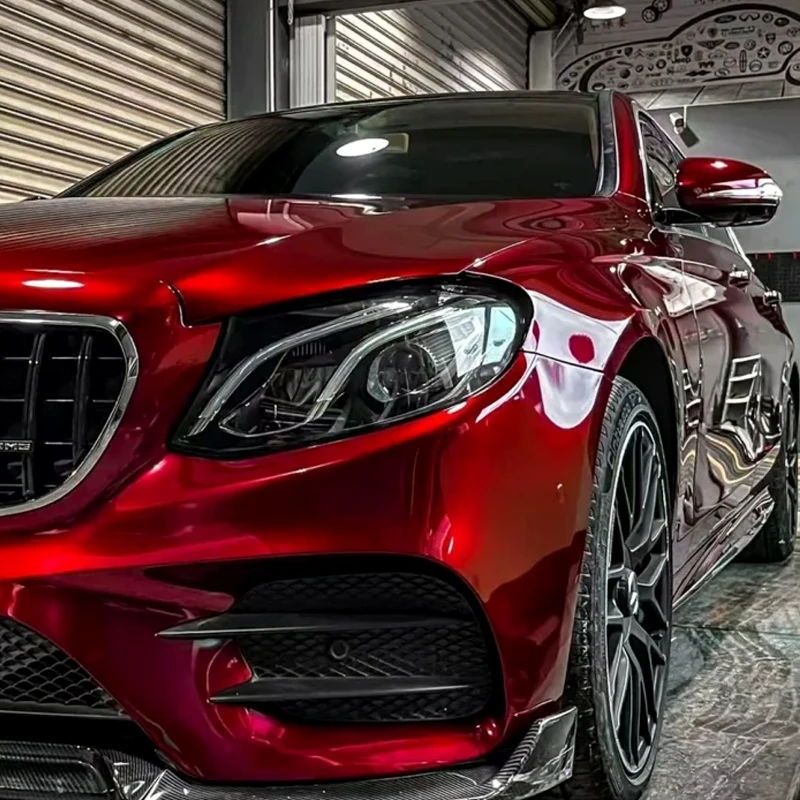 Factory Wholesale PET Liquid Dragon Blood Red Car Wrap Vinyl Color Change Self Adhesive Bubble Free Air Release Film