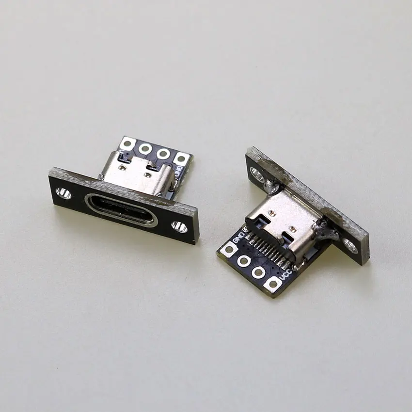 2Pcs TYPE-C Verticale Dubbelzijdig Positieve En Negatieve Plug USB3.1 Vrouwelijke Hoofd Twee Soldeer Joint Test Board Pcb board 2P4P6P
