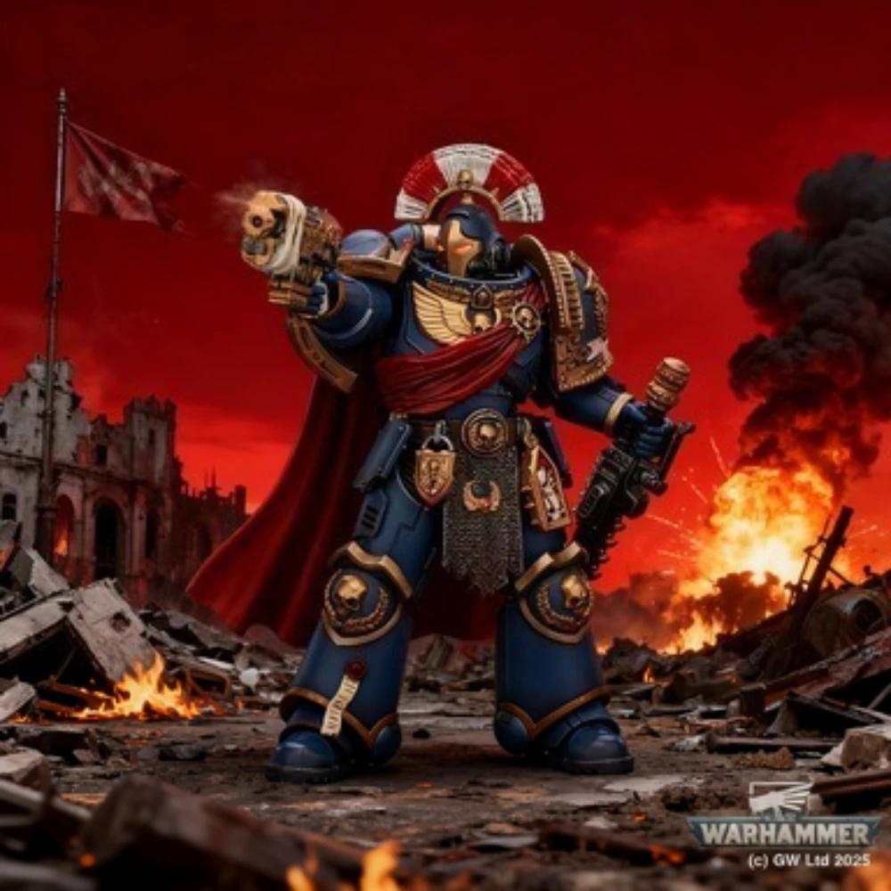 

【В наличии】JOYTOY Warhammer 40K 1/18 Фигурка Ultramarines Relic Secundus Armour со стрелковым болтом, винтовка, аниме-фигурка, игрушки