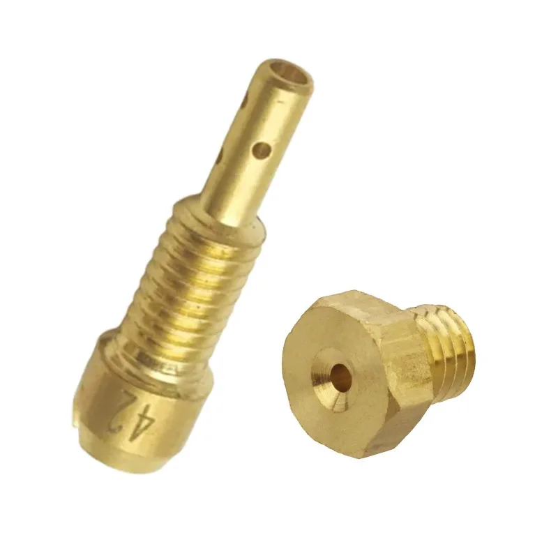 2 قطعة المكربن الطيار النفاثة M4X0.7 الرئيسية طائرة 5 مللي متر x 0.8 ل Teikei TK نمط 3U SVR TK100 JOG100 الكربوهيدرات الخمول قياس السرعة حفرة