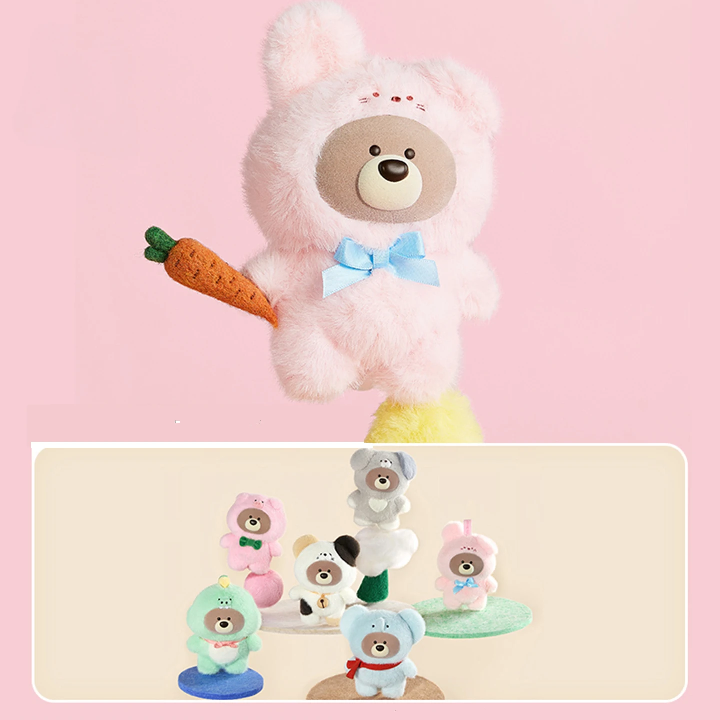 

2025 New Authentic Gift Bear And Friends Animal Cross-Dress Series Plush Blind Box Cute Vinyl Face Dolls Pendant Decor Toys Gift