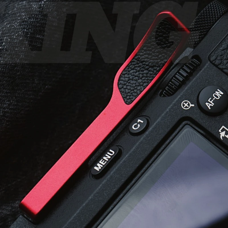 بو الجلود قبضة الإبهام ، قبضة الإبهام المعدنية ، حماية الأحذية الساخنة لسوني A7CII ، A7CR ، A7C