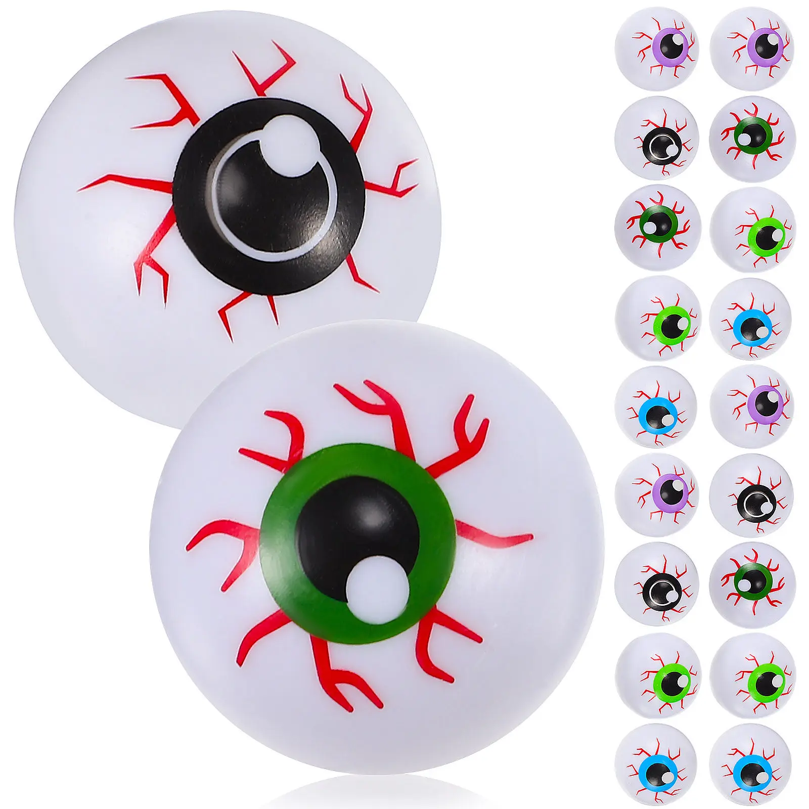 

20Pcs Bouncing Halloween Eyeballs Fake Plastic Eye Balls Party Decoration Halloween Favor Eye Balls for Crafts