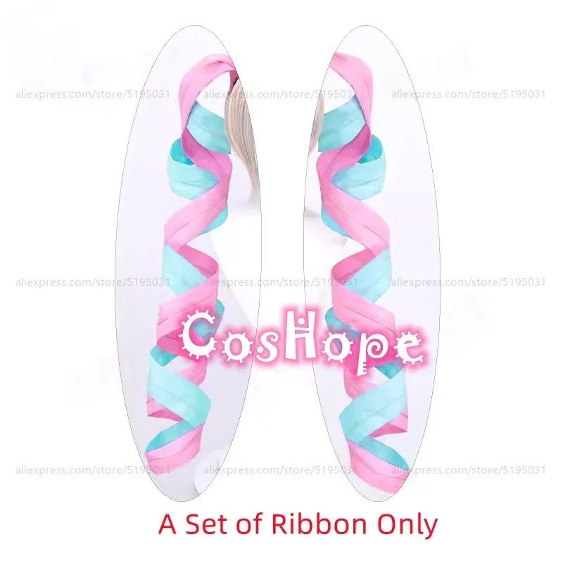 Kangel วิกคอสเพลย์วิกผมยาว110ซม. สีชมพูสีฟ้าผสมคอสเพลย์วิกผมสังเคราะห์ทนความร้อน