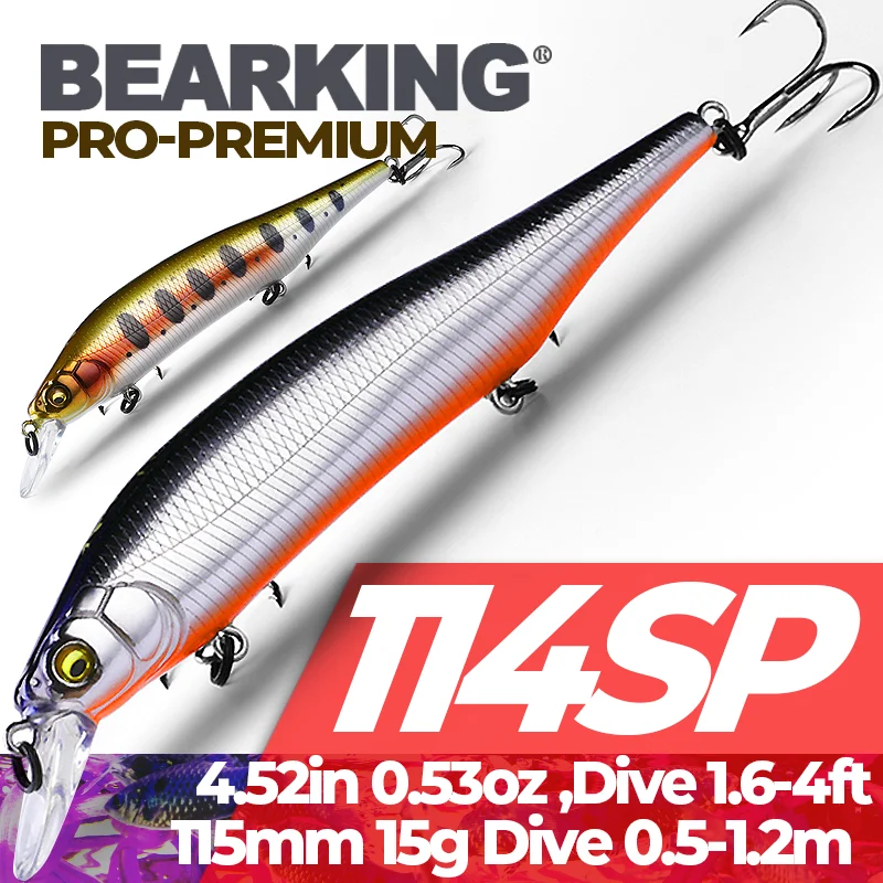 2019 см 15 г Bearking 11,5 Новое поступление Лидер продаж Гольян Жесткий Рыбалка приманки Горячие рыболовные снасти искусственные приманки
