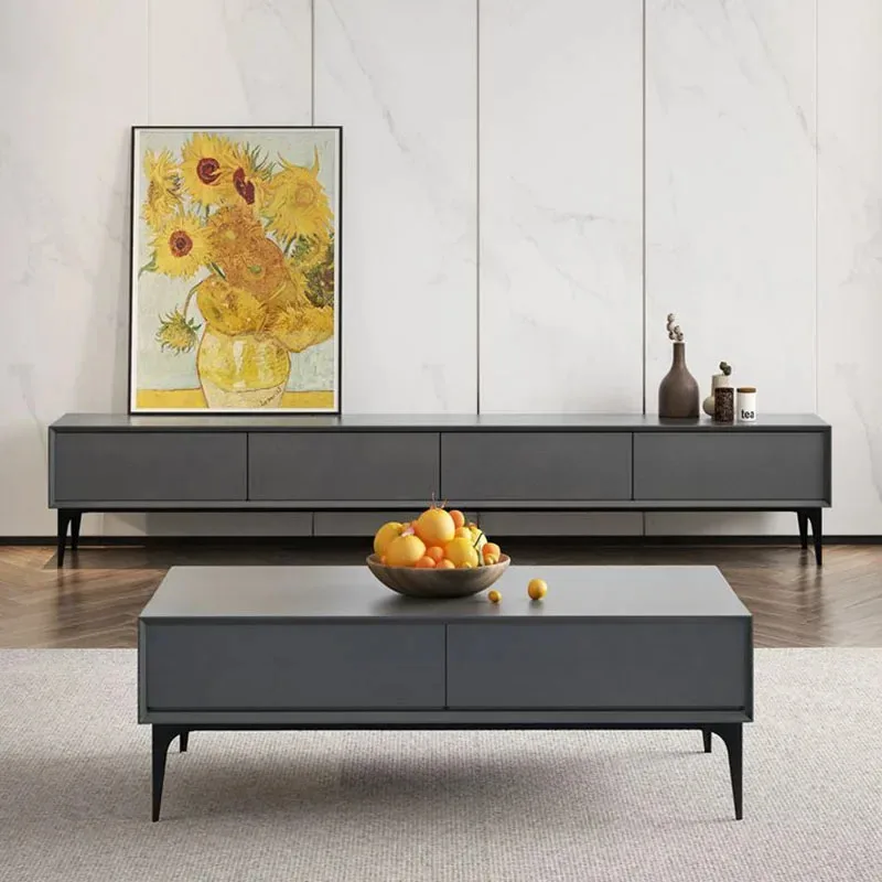 Living Room Entertainment Center Table Mobile Sideboards Modern Console Coffee Tables Basses Marble Suporte Para Tv Furniture