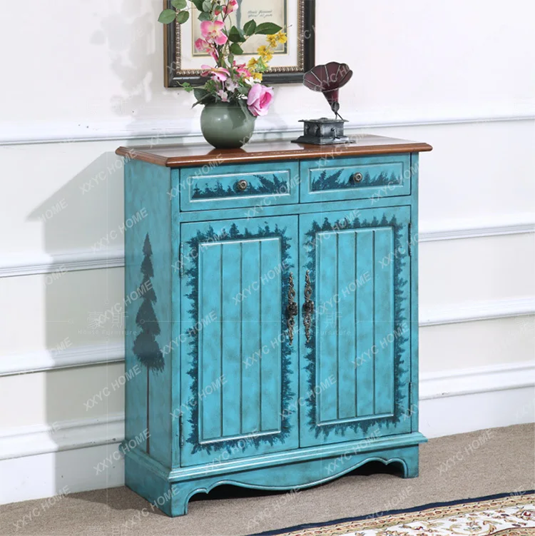 Hallway Partition Entrance Cabinet Two Buckets Double-Leaf Shoes Cabinet