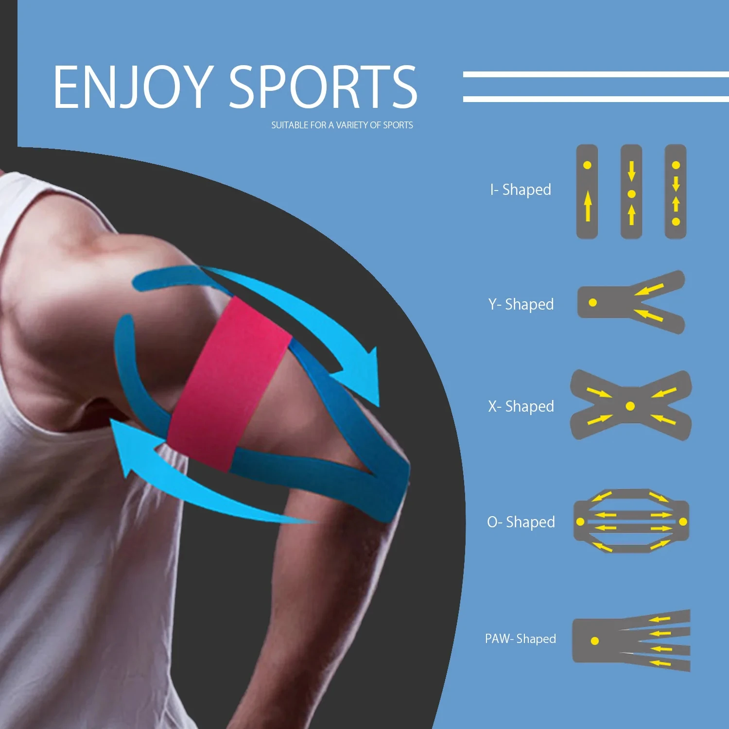 Lohnende Kinesiologie Tape Athletisch Wiederherstellung Elastischen Band Kneepad Muscle Pain Relief Knie Pads Unterstützung für Gym Fitness Verband