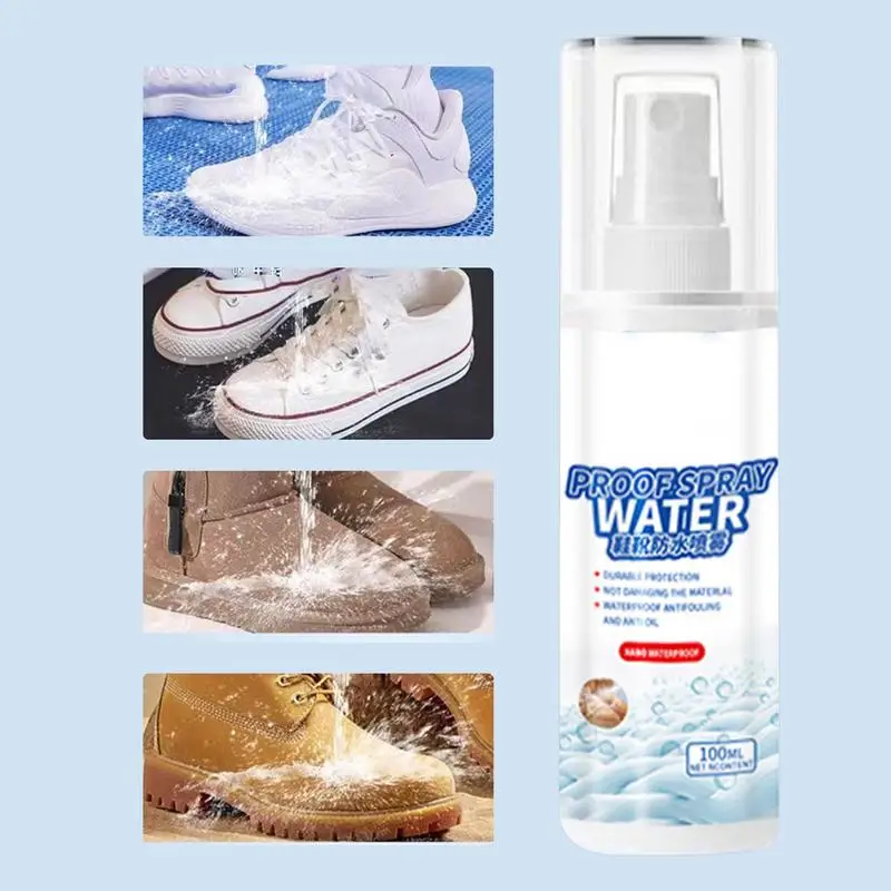 100ml Nano Hydrophobic Coating Shoes Waterproof Agent Spray Snow Boots Sports Shoes Jackets Water Protector