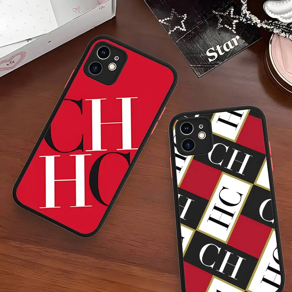 

C-CarolinaS Fashion H-HerreraS Matte Translucent Phone Case For Iphone 16 ProMax 15 14 13 12 11 X XS PRO Plus