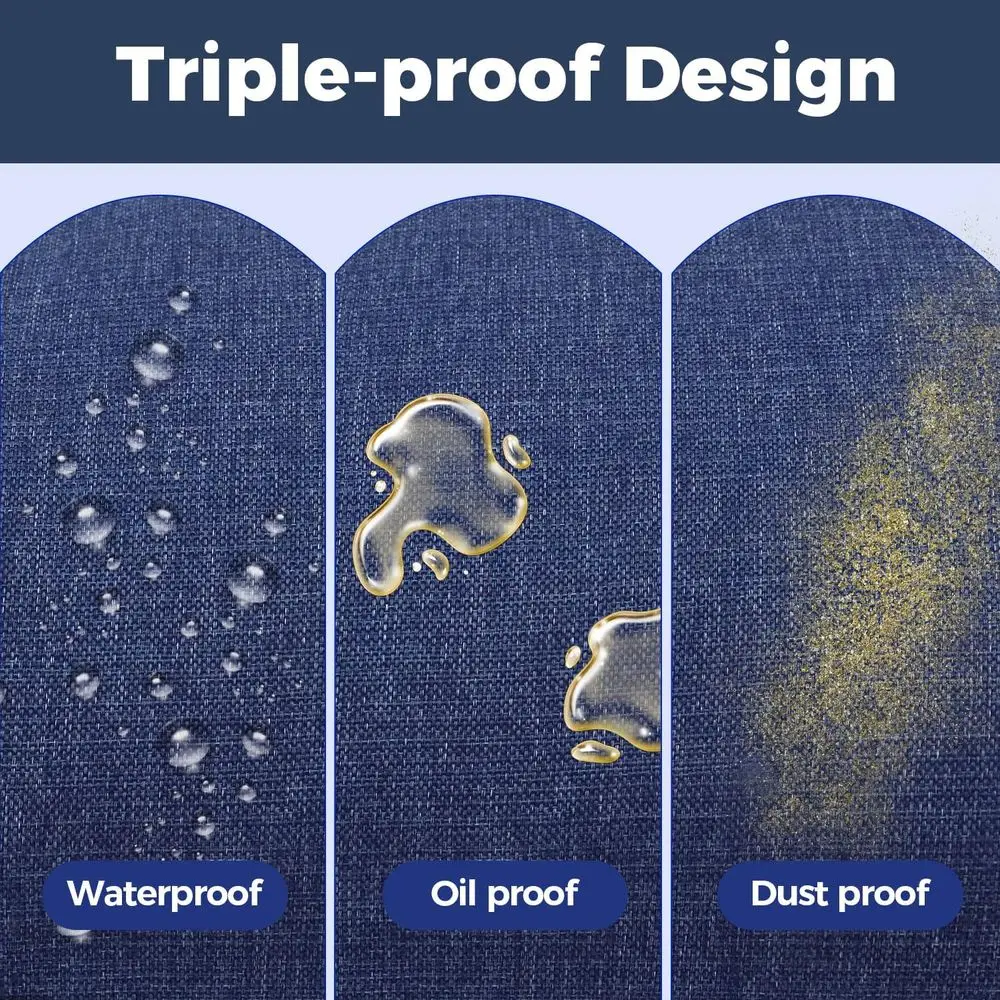 24 Set Bantal Kursi Luar Ruangan Tahan Air & Anti-UV untuk Kursi Patio, Sarung Dapat Dilepas