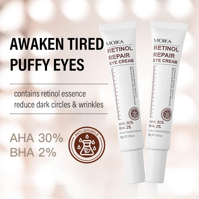

Retinol Eye Cream Fade Fine Lines Wrinkle Lightening Dark Circles Firming Eye Bags Puffiness Repairing Moisturizing Eye Cream