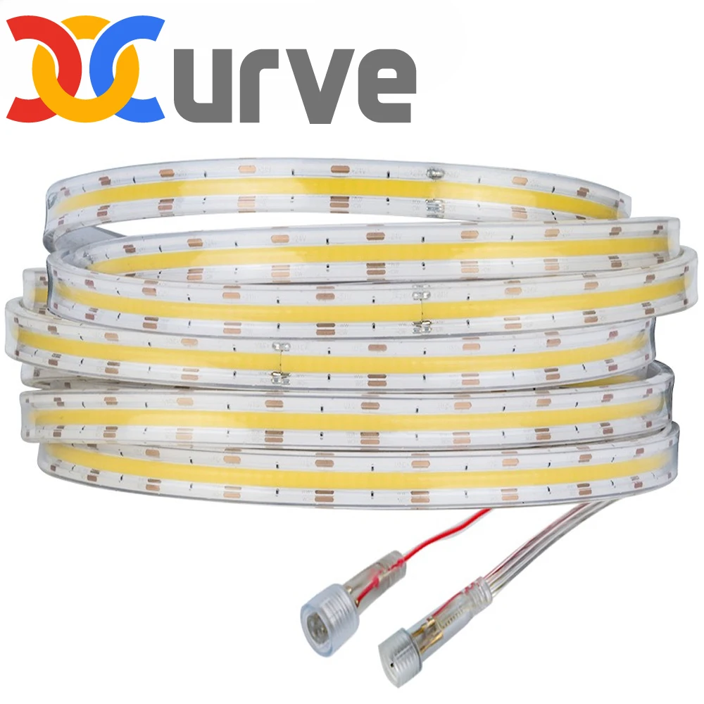 

IP67 High Density Flexible FOB COB Led Lights FCOB LED Strip Light 528 DIM 640 CCT RA90 Linear Dimmable Outdoor Waterproof DC24V