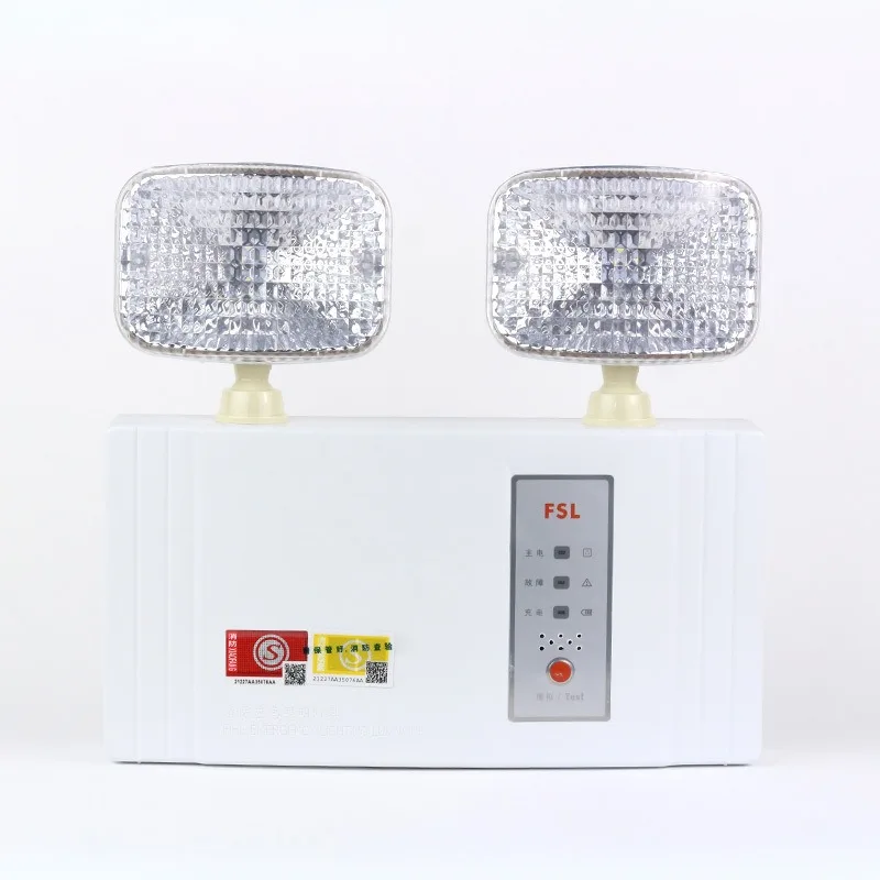 

Fire Emergency Lighting Fixtures Led Double Head Power Outage Rechargeable Emergency Light Rechargeable Lamp Ac 200-240v