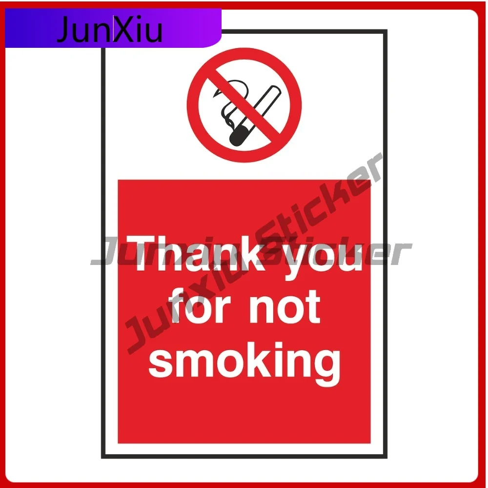 

Thank You For Not Smoking Warning Sign Vinyl Graphic Stickers V125 Motorcycle Stickers Energy Custom Logo Decals Suv Cover Water