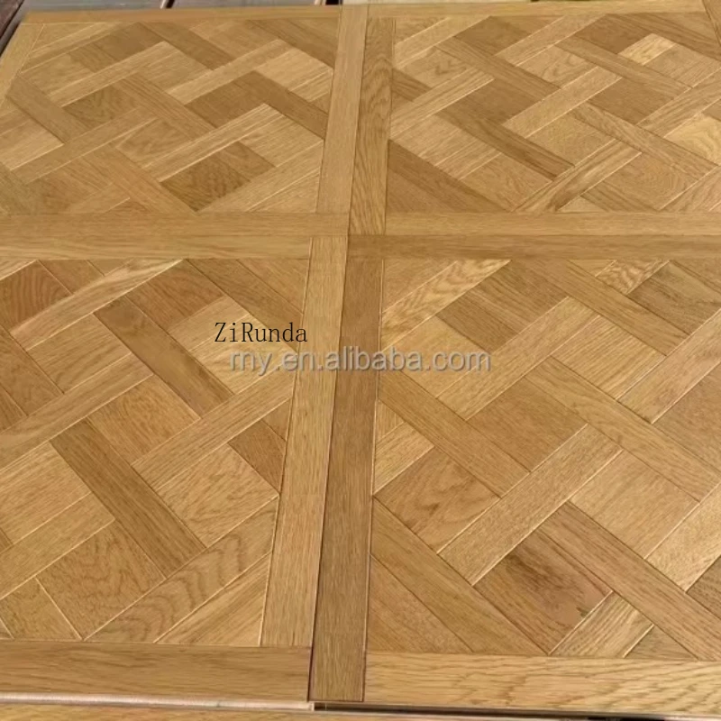 نسخة مخصصة الباركيه الأبيض البلوط الأرضيات الخشبية الصلبة الباركيه الخشبي الداخلي