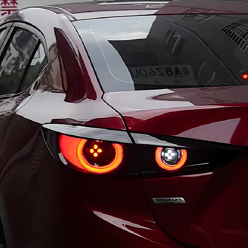 

Для Mazda 3 Axela 2014-2018 автоматические задние фонари в сборе, обновление автомобильных светодиодных задних фонарей, мигающий сигнальный светильник, инструменты, аксессуары