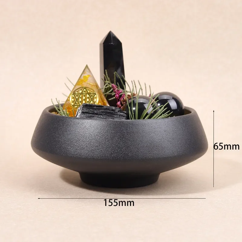 Cross-border domestic explosion of natural crystal bonsai micro-landscape obsidian Morgan tower citrine gravel