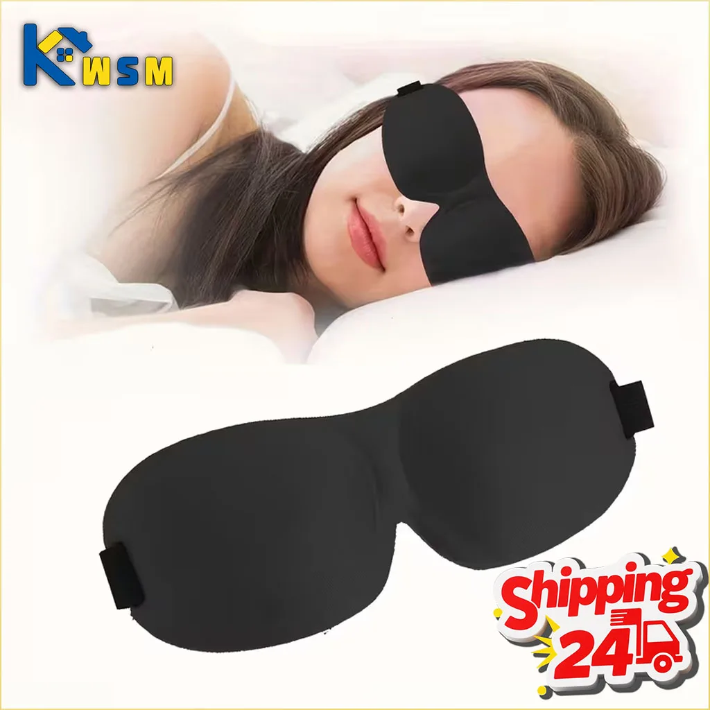 3D Contour Sleep Mask for Men Women No Pressure Memory Foam Breathable Travel Blindfold with Adjustable Strap Block Out Light