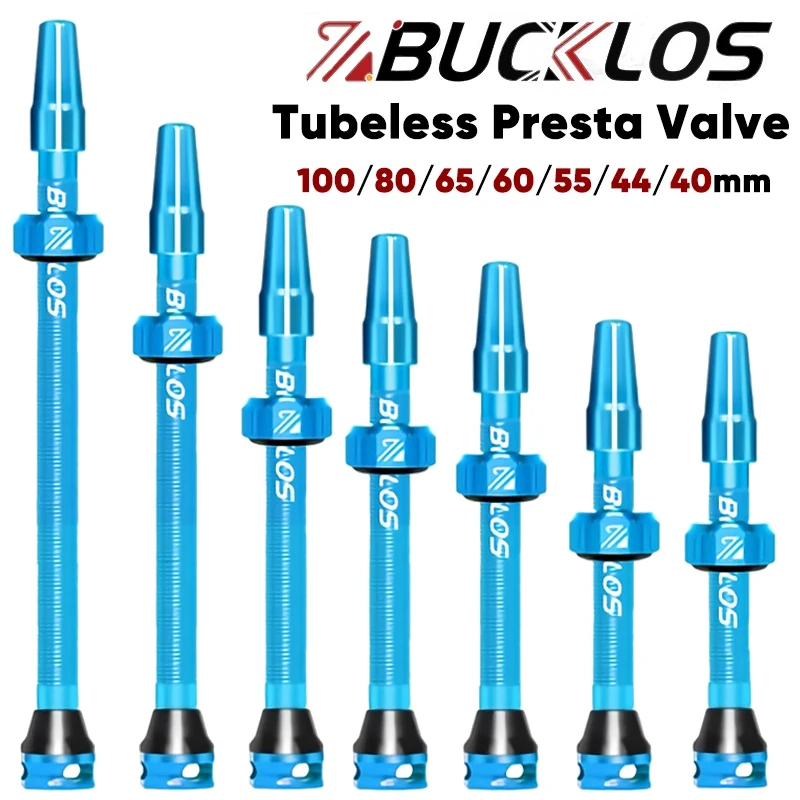 Bucklos F/V Tubeless-Ventile 40mm/44mm Rennrad Presta-Ventil Aluminium legierung Fahrrad Tubeless Felgen ventil Fahrrad zubehör