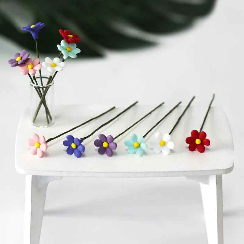 Giocattoli in miniatura 1:12 Accessori per la casa delle bambole Ob11 Figurina creativa Modello Fiori artificiali Margherite persane Ornamenti in resina Regali
