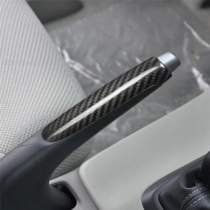 

ABZZ-Car Carbon Fiber Hand Brake Cover Hand Brake Grip Case Shell Trim For Honda Civic 2012-2016 Spare Parts Parts Handbrake Sti