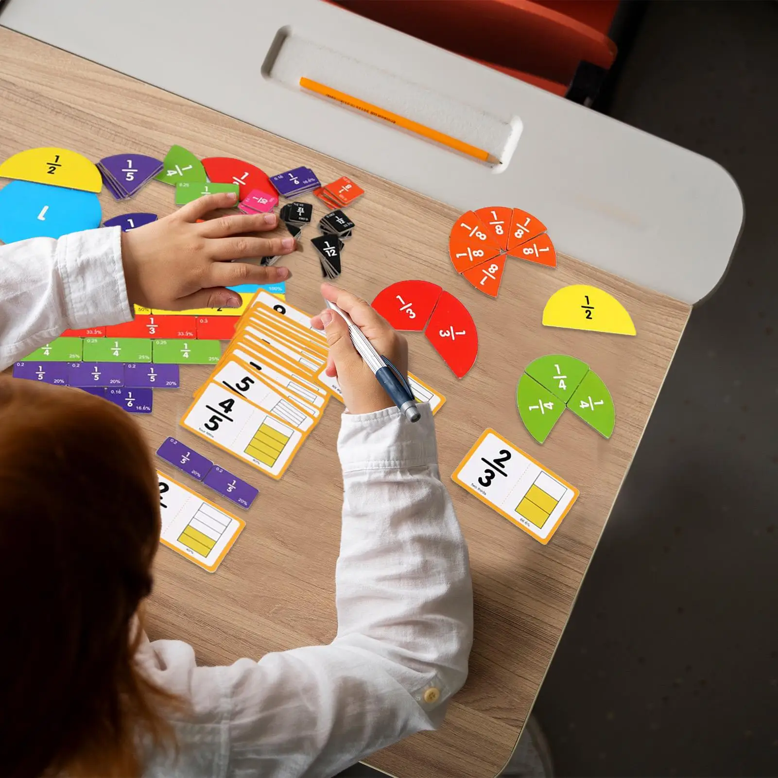 Magnetische breuken Magnetische wiskundige manipulaties Educatief speelgoed voor oefengroepslessen Kinderen van 3 jaar Voorschoolse klaslokaal Thuis