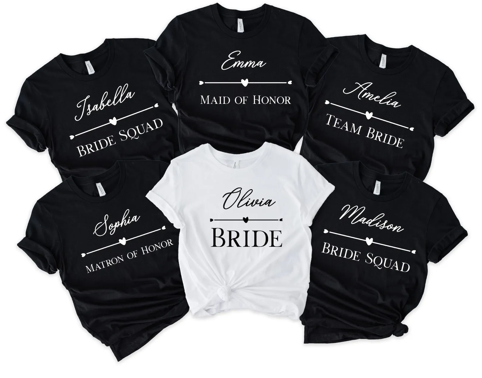 

Custom Bachelorette Party Shirts Design Your Name Bride Squad Outfit Female Personalized Girls Trip Shirts Bridal Party Tops