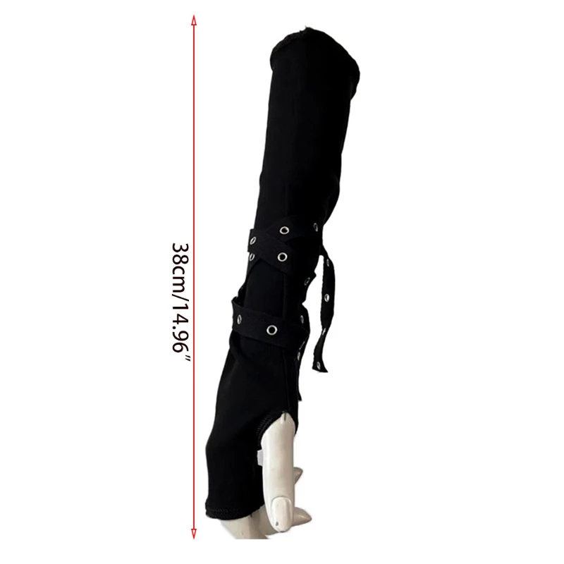 Stretchy Hand Arm Sleeves for Sun for Protection Fingerless Gloves Half Finger Driving Gloves Cosplay Party Warm Soft Gl