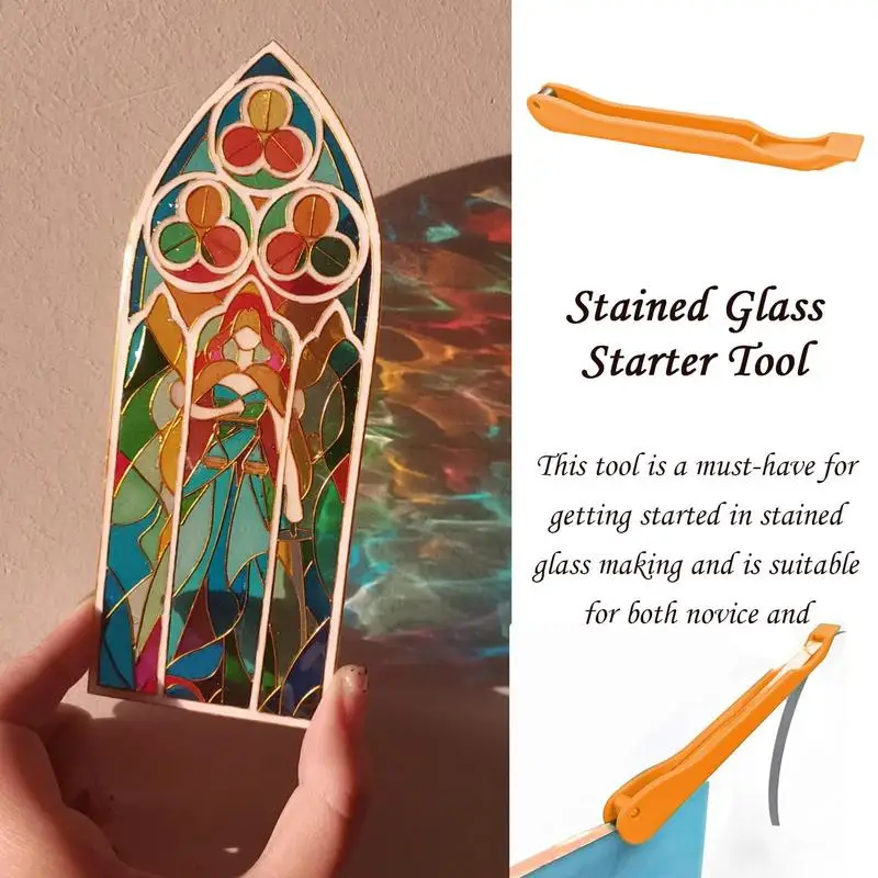 Stained Glass Copper Foiling Tool Handheld Stain Glass Foiling Tool Colorful Glass Tape Dispenser For Improving Work Efficiency