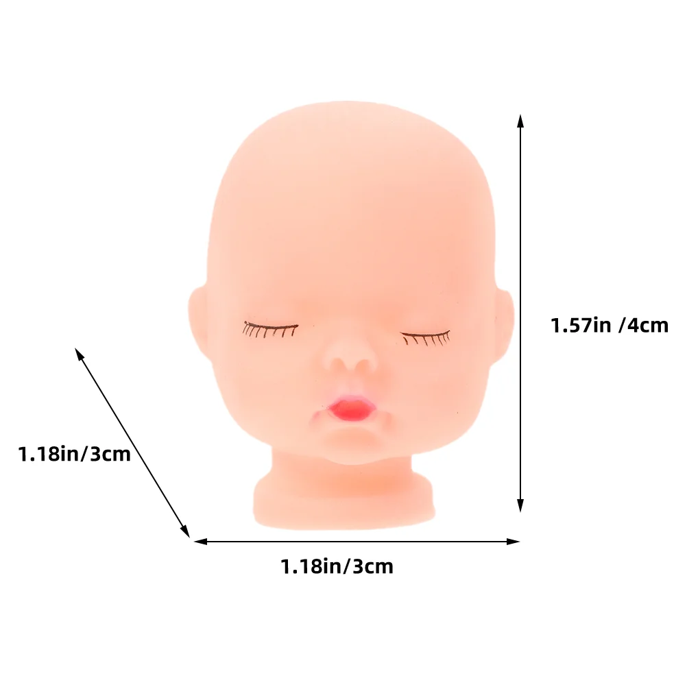 20 Pcs Crafts Sleeping Head Baby Heads for Makeup Plastic Making Supplies Practical