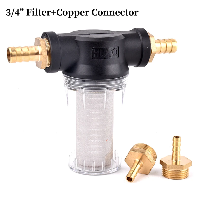 3/4 Inch Garden Watering Filter Pressure Washers Pump Filter Agricultural Irrigation Water Pipe Filter 80/250 Mesh Strainer Net