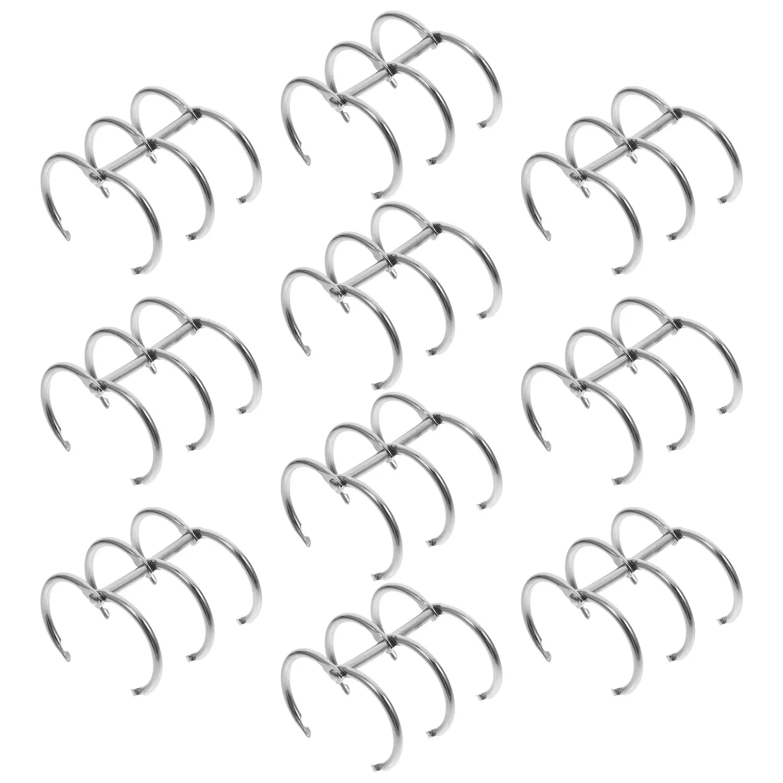 20Pcs Reusable Iron Binder Rings 3-Hole Metal Loose Leaf Rings for Daily Use Index Cards Photo Album Travel Diary Binding Spines