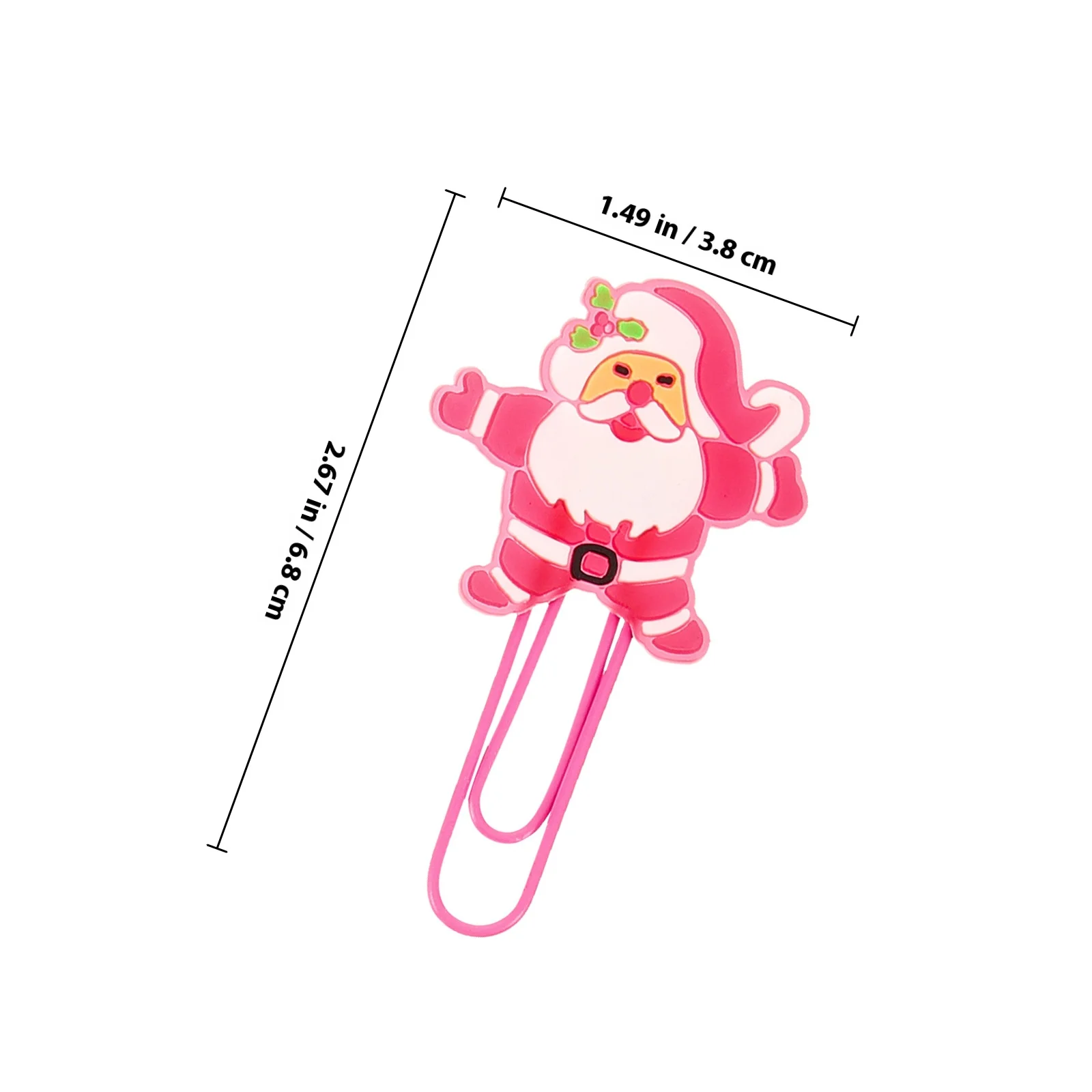 24Pcs Decorative Christmas Paper Clips Festive Bookmarks for Office School Work Holiday Party Favors Unique Stationery Gift