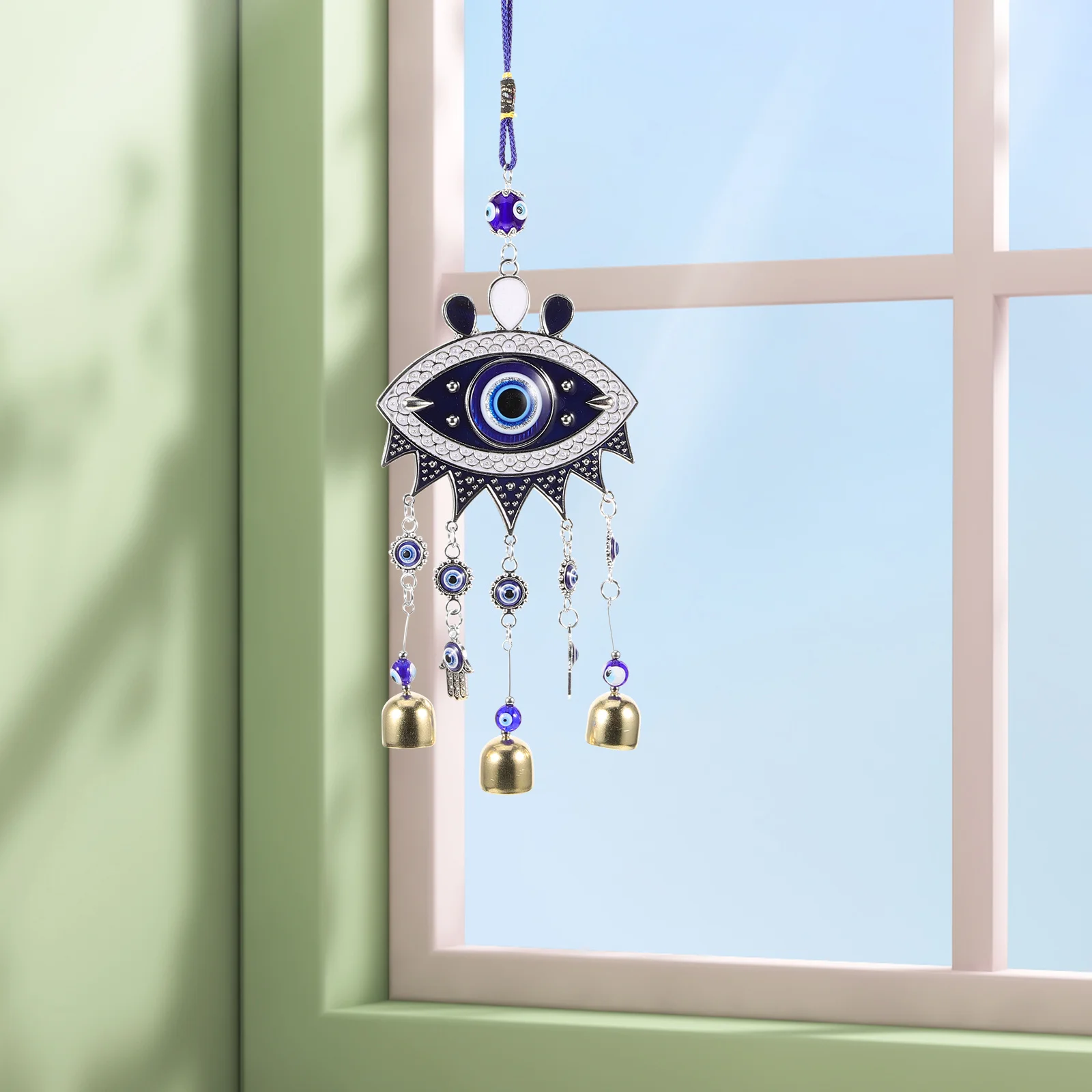 

Evil Eye Hanging Ornament Turkish Blue Eye Charm Car Rearview Mirror Hanging Decoration Protection Blessing Charm