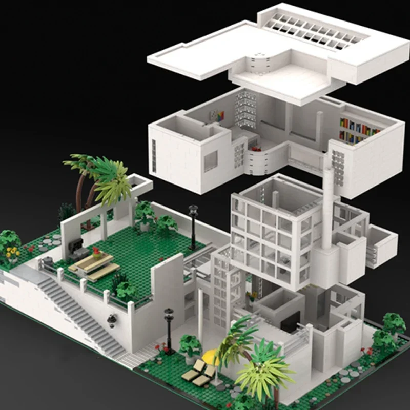 Moc blocos de construção vista rua modelo apartamentos famosos tijolos técnicos diy montagem brinquedos construção para crianças presentes do feriado