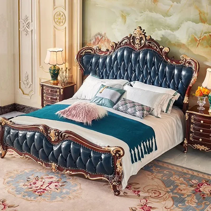 Luxury House Frame Double Bed Support Modern Hotel King Size Double Bed Princess Modern Letto Matrimoniale Bedroom Furniture