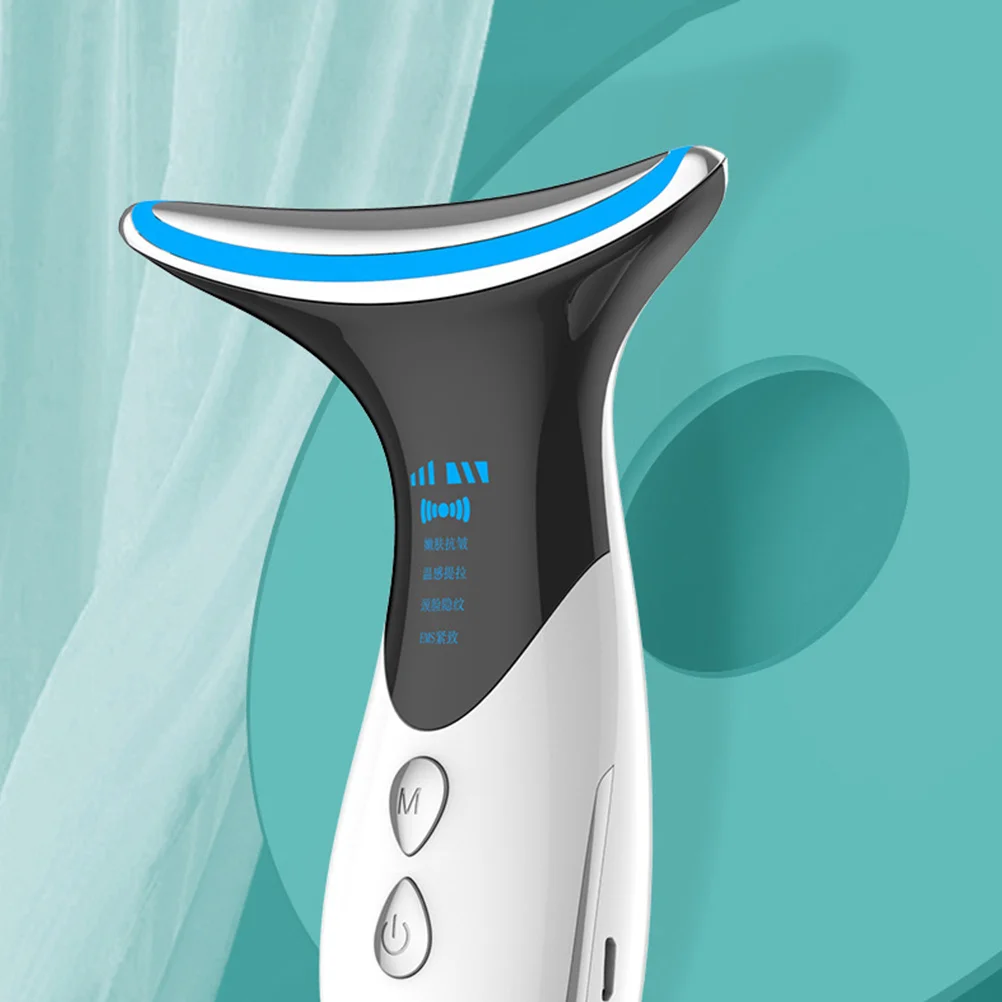 Strumento ricaricabile per massaggio al collo per sollevamento, rassodamento, schiarente, dispositivo per la cura della pelle, massaggiatore per scollatura, viso più sottile