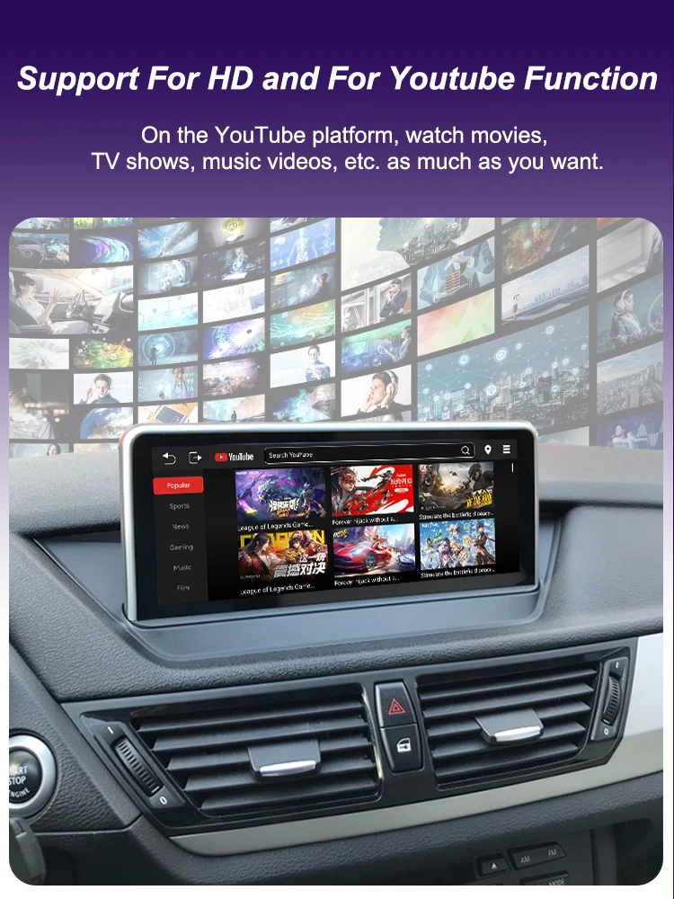 AUTOTOP 10,25 Zoll Linux Wireless Carplay Android Auto Touchscreen Autoradio für BMW X1 E84 2009-2015 CIC-System/ohne Werksbildschirm Youtube WiFi – Detail 5