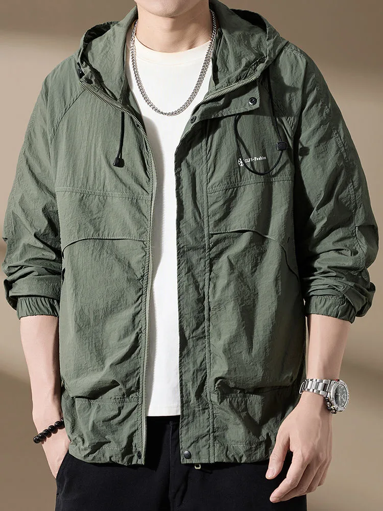 سترة صيفية خفيفة الوزن للرجال من الحرير الجليدي للحماية من الشمس، معطف للصيد في الهواء الطلق بإحساس بارد وحماية من الأشعة فوق... #4